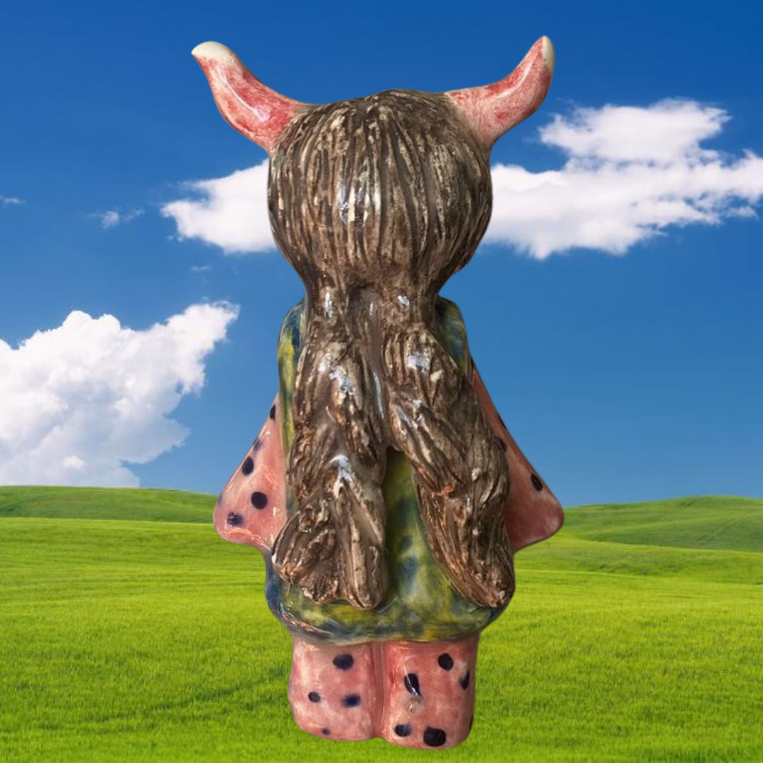 Greñudita "Diablita de plumón" - Muñeca de colección